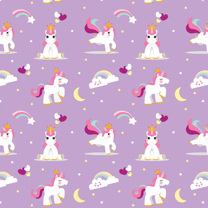 Wallpaper children's room unicorn sky lilac
