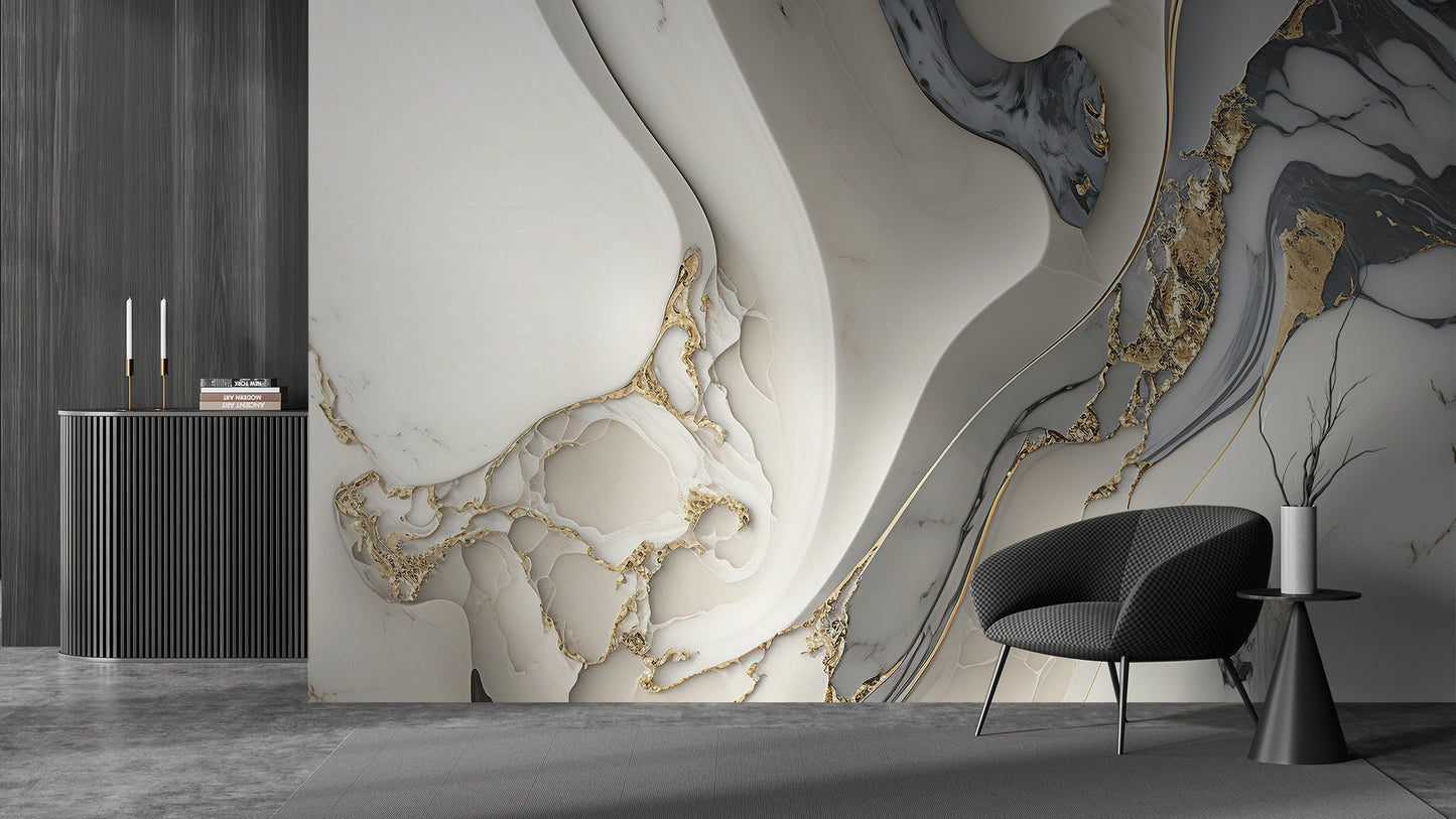 Black Gold Flow Marble