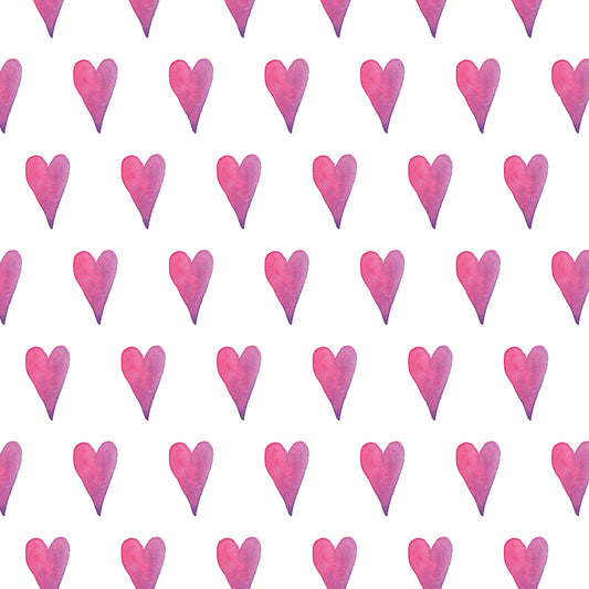 ✅ Aquarell-Herzen in Rosa & Violett ✅ Verspieltes, liebevolles Design ✨ Ideal für Baby- & Kinderzimmer 💕 Selbstklebende Tapete — by Pimp My Wall