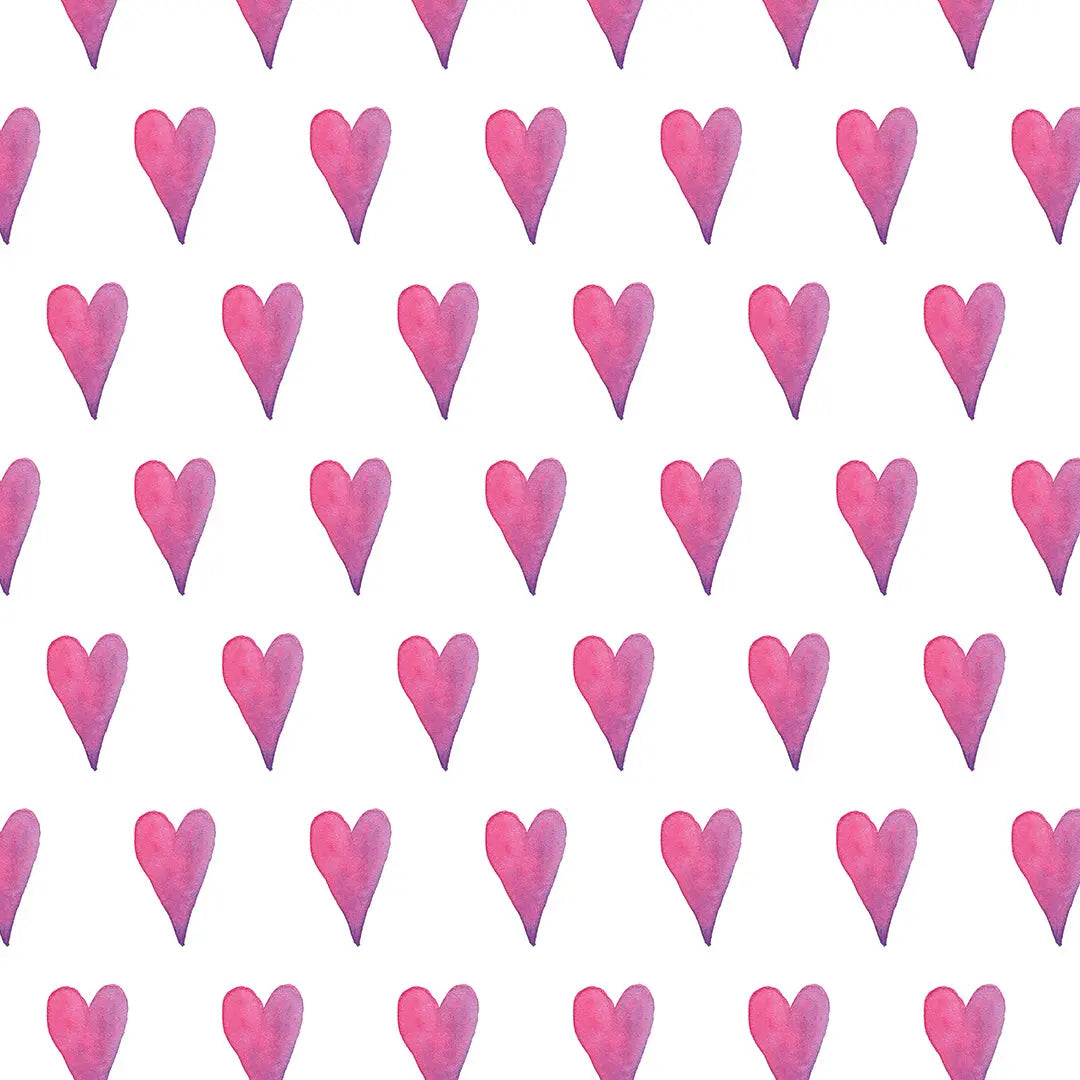 Tapete Kinderzimmer Aquarell Herzen Pink