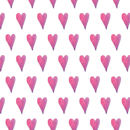 Tapete Kinderzimmer Aquarell Herzen Pink