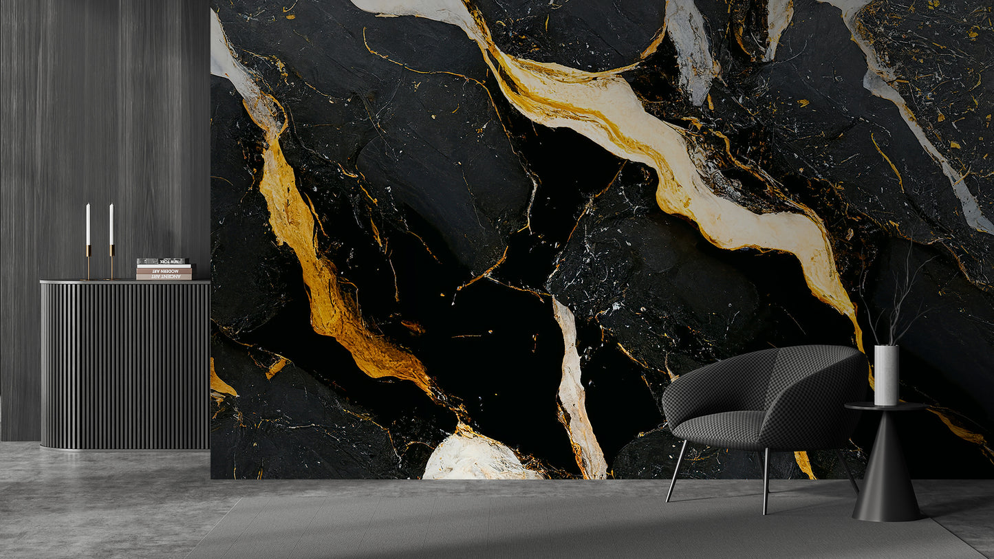 Obsidian Gold Marble
