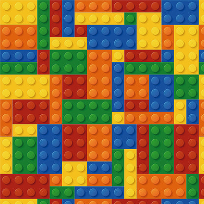 ✅ Buntes Baustein-Design ✅ Fröhliche Farben für gute Laune ✨ Ideal für Spiel- & Kinderzimmer 🧩 Selbstklebende Tapete — by Pimp My Wall