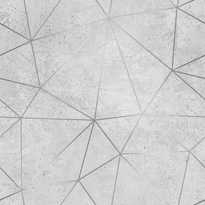 Zazz Concrete Raw – Geometric Concrete-Look Wallpaper