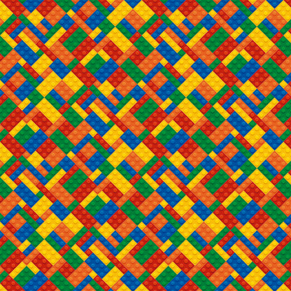 ✅ Buntes Baustein-Design ✅ Dynamisches Diagonal-Muster ✨ Perfekt für Spiel- & Kinderzimmer 🧱 Selbstklebende Tapete — by Pimp My Wall
