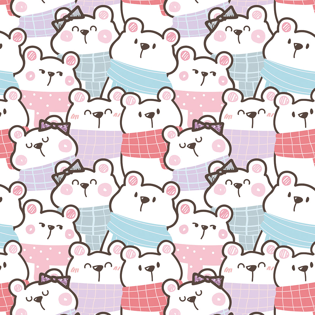 ✅ Süßes Bären-Design ✅ Verspielt & gemütlich ✨ Ideal für Kinderzimmer & Spielräume 🐻 Selbstklebende Tapete — by Pimp My Wall