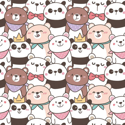 Tapete Kinderzimmer Bären Panda Kawaii