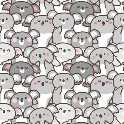 ✅ Süße Koalas in Grau & Rosa ✅ Verspieltes & freundliches Design ✨ Ideal für Kinderzimmer & Spielräume 🐨 Selbstklebende Tapete — by Pimp My Wall