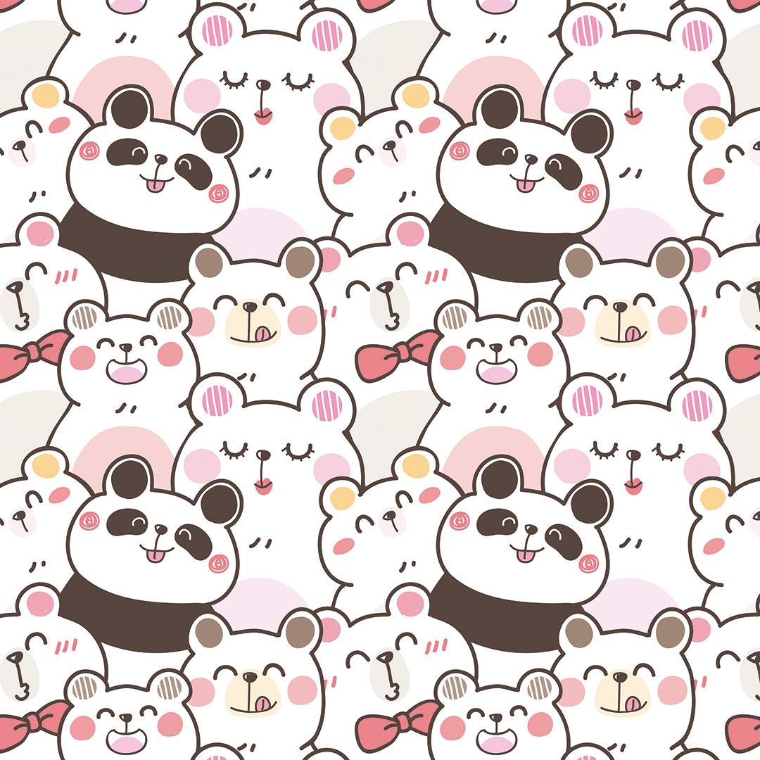 ✅ Pandas & Bären ✅ Sanfte Pastellfarben ✨ Verspieltes & freundliches Design 🐻 Ideal für Kinderzimmer & Spielräume — by Pimp My Wall