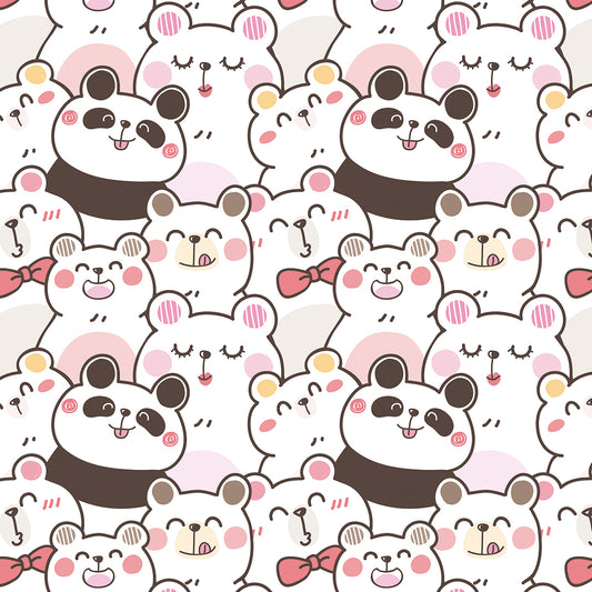✅ Pandas & Bären ✅ Sanfte Pastellfarben ✨ Verspieltes & freundliches Design 🐻 Ideal für Kinderzimmer & Spielräume — by Pimp My Wall