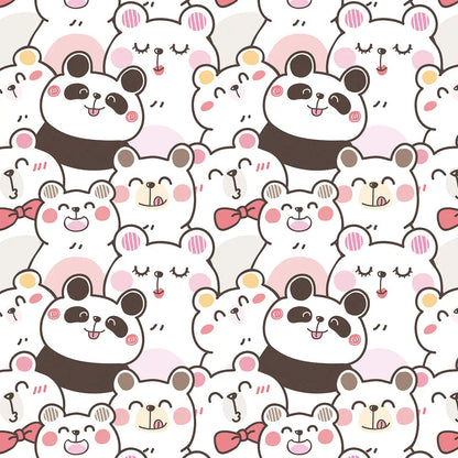 Tapete Kinderzimmer Panda Bär Kawaii