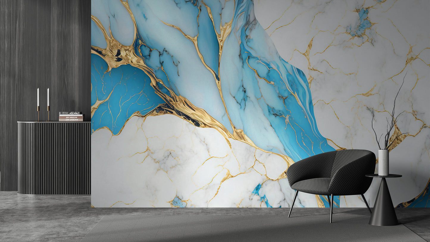 Azure Gold Marbel