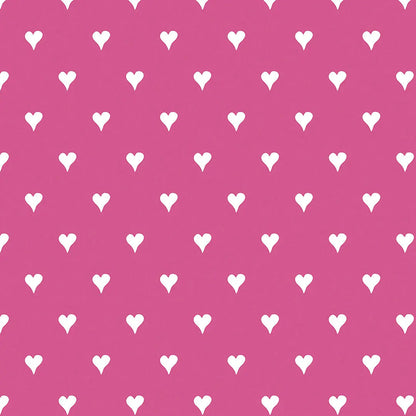 Wallpaper children's room little hearts pink