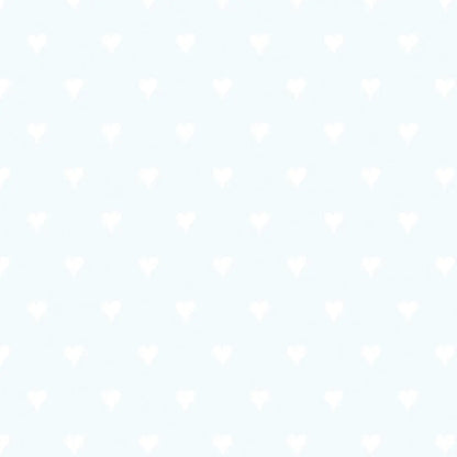 Wallpaper nursery hearts ice blue