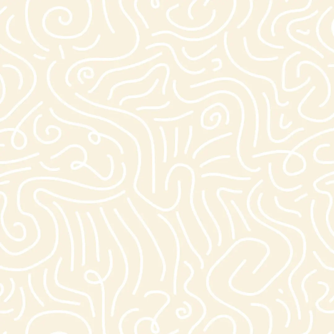Tapete Kinderzimmer Doodle Wellen Creme