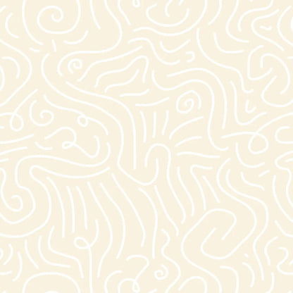 Tapete Kinderzimmer Doodle Wellen Creme