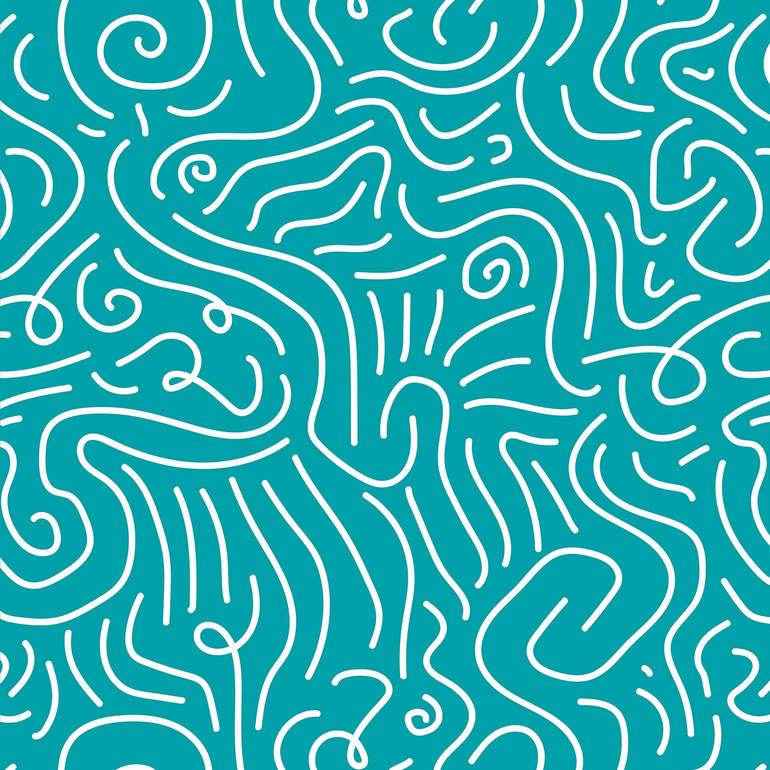 ✅ Verspielte Wellenlinien ✅ Viele Farben verfügbar ✅ Kreative Tapete fürs Kinderzimmer – by Pimp My Wall