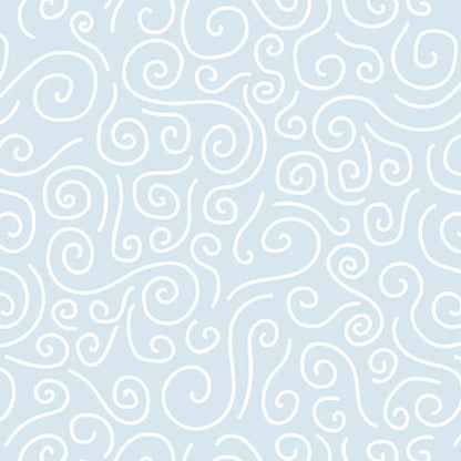 Tapete Kinderzimmer Spiralen Hellblau