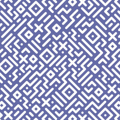Wallpaper children's room labyrinth blue-violet