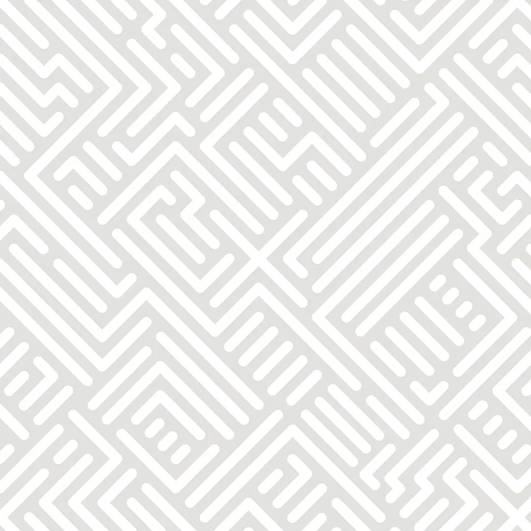 Wallpaper children's room mazes light grey