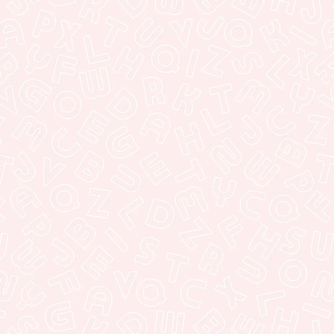 ✅ Mini Alphabet Muster ✅ Zart & verspielt ✅ Lernfördernde Tapete fürs Kinderzimmer – by Pimp My Wall