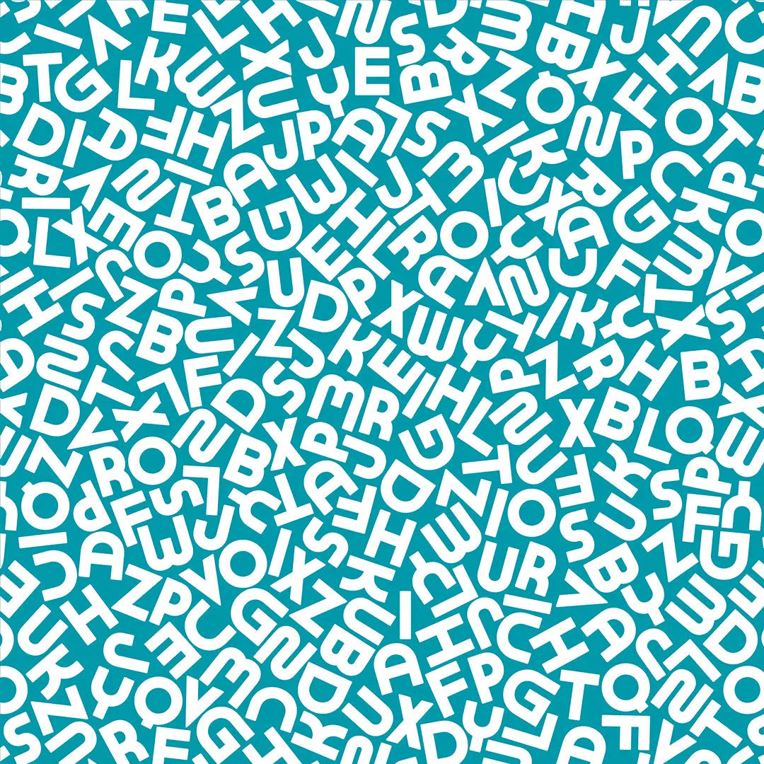 Children's room wallpaper letter turbulence