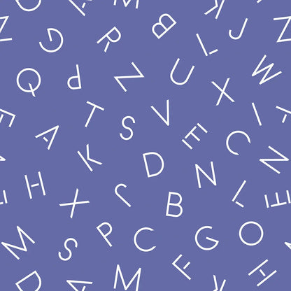 Tapete Kinderzimmer Alphabet Gestreut