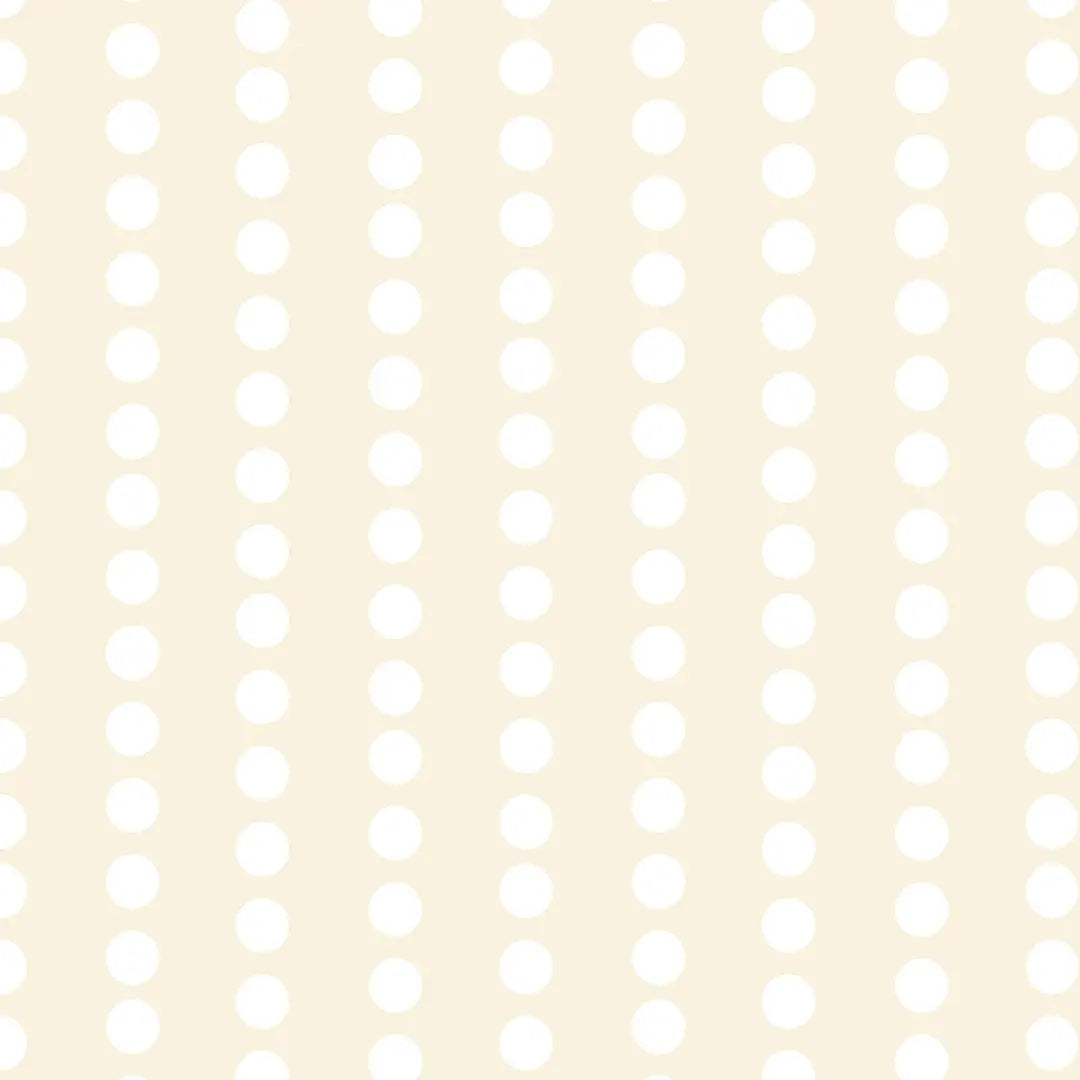 Wallpaper children's room rows of dots cream