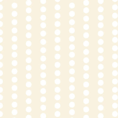 Wallpaper children's room rows of dots cream