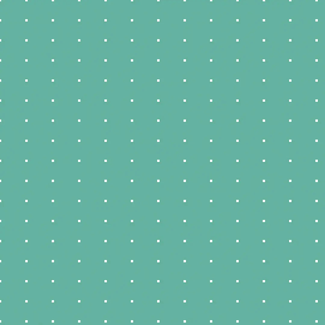 Wallpaper children's room square dots turquoise green