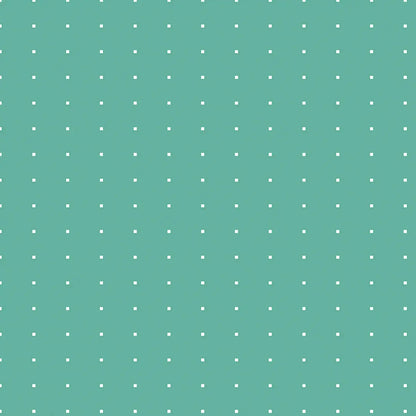 Wallpaper children's room square dots turquoise green