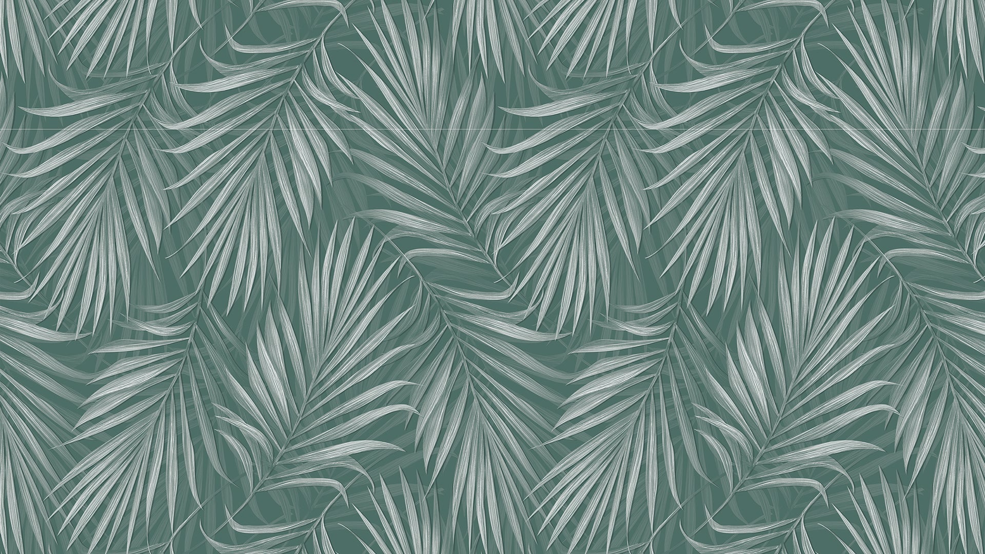 Tapete mit Palmblatt-Muster » Dezentes Tropen-Design in Grün & Beige  Zeitlos & Elegant  Jetzt entdecken