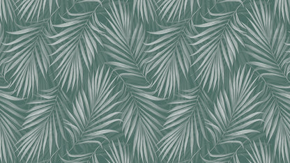 Tapete mit Palmblatt-Muster » Dezentes Tropen-Design in Grün & Beige  Zeitlos & Elegant  Jetzt entdecken