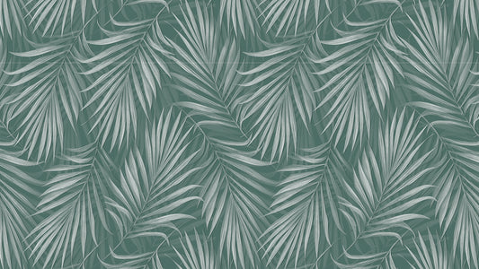 Tapete mit Palmblatt-Muster » Dezentes Tropen-Design in Grün & Beige  Zeitlos & Elegant  Jetzt entdecken