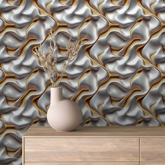 3D-Wanddeko in Schwarz-Gold jetzt entdecken!  selbstklebende Tapete  PVC-frei  Lieferzeit 2-4 Werktage PCC FoliaConcept
