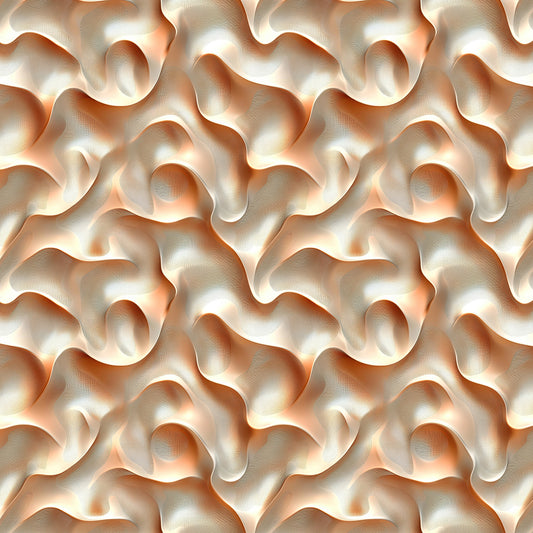 3D Tapete mit organischem Wellenmuster  faszinierender 3D-Effekt in Beige & Terrakotta  selbstklebende Tapete  PVC-frei  Lieferzeit 2-4 Werktage PCC FoliaConcept