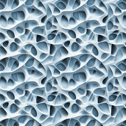 3D Zellstruktur in Eisblau  organisches Design mit Tiefe  selbstklebende Tapete  PVC-frei  Lieferzeit 2-4 Werktage PCC FoliaConcept