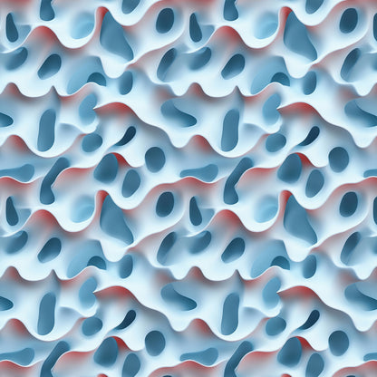 3D Tapete in Hellblau & Rosa  Fließende 3D-Wellen  selbstklebende Tapete  PVC-frei  Lieferzeit 2-4 Werktage PCC FoliaConcept