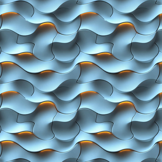 3D Tapete mit Wellenstruktur  Blau-Gold-Effekt  selbstklebende Tapete  PVC-frei  Lieferzeit 2-4 Werktage PCC FoliaConcept
