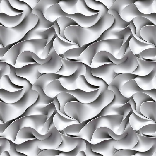 selbstklebende Tapete  PVC-frei  Lieferzeit 2-4 Werktage 3D Wanddesign in Silber  Elegante Wellenoptik mit Tiefe