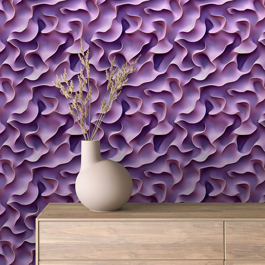 selbstklebende Tapete  PVC-frei  Lieferzeit 2-4 Werktage PCC FoliaConcept | 3D Tapete in Violett und Lavendel
