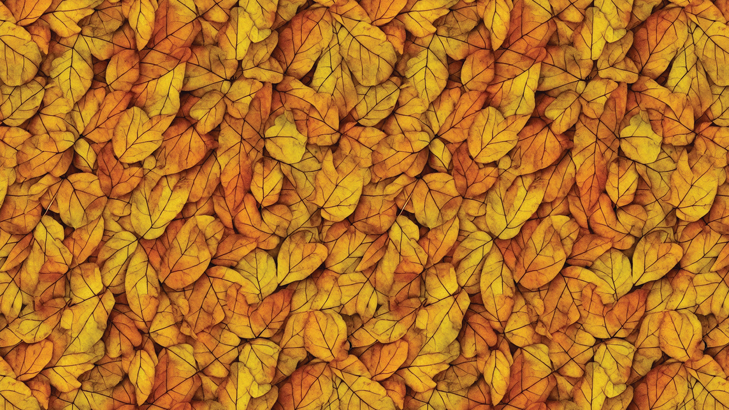 Herbstliches Blättermeer  Warme Gold- & Orangetöne  Design by Pimp My Wall