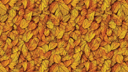 Herbstliches Blättermeer  Warme Gold- & Orangetöne  Design by Pimp My Wall