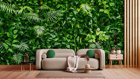 Botanische Tapete Urban Jungle  Grüner Look für modernes Wohnen  Design by Pimp My Wall