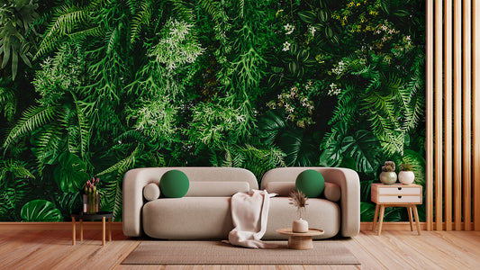 Tapete Botanical Wonder  Dschungel-Design mit floralen Details  Design by Pimp My Wall