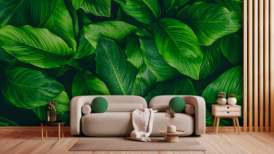 Tapete Tropical Layers  sattgrünes Blattwerk im XL-Look  tropisch & modern  Design by Pimp My Wall