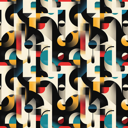 Retro Geo Shapes Abstrakt