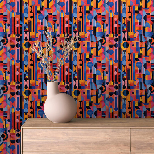 Retro Geo Pop Abstrakt