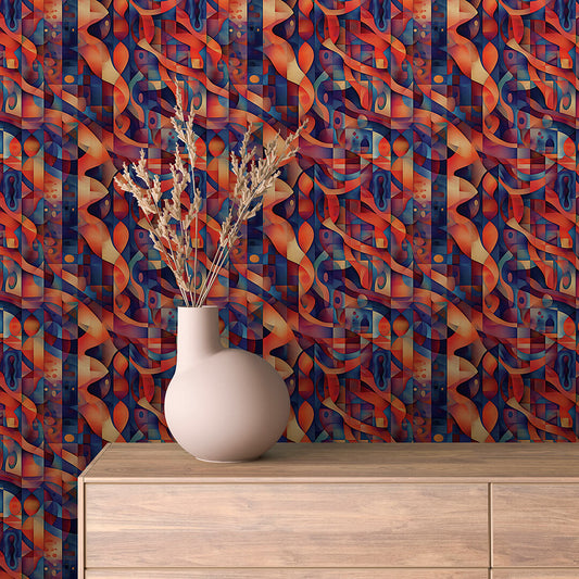 Geometrische Flammen Abstrakt