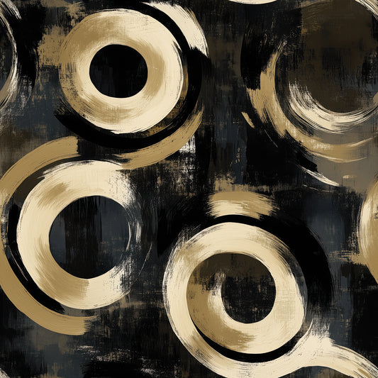 Gold-Schwarz Kreise Abstrakt